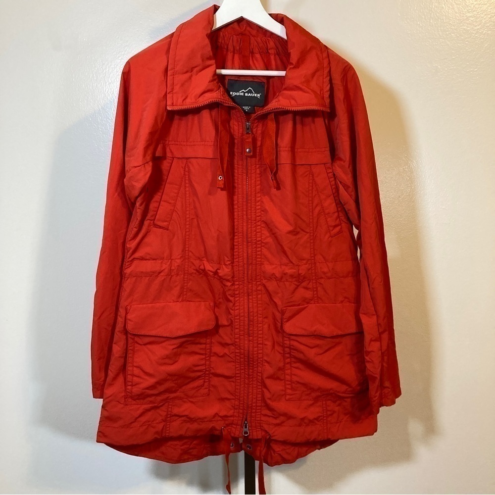 Eddie Bauer Travex Lightweight Burnt Orange Utility Jacket Size Medium NWOT